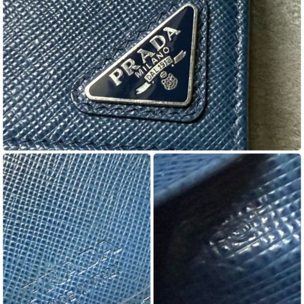Prada Triangle 6 Continuous Key Case Saffiano Lea… - image 6